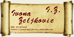 Ivona Zeljković vizit kartica